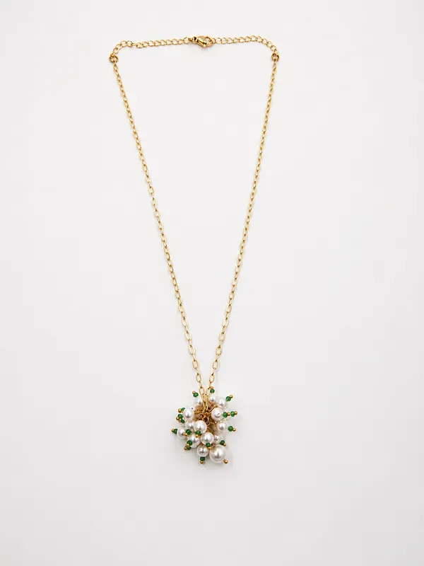 Gold-Tone_Pearl_Pendant_Necklace_For_Women
