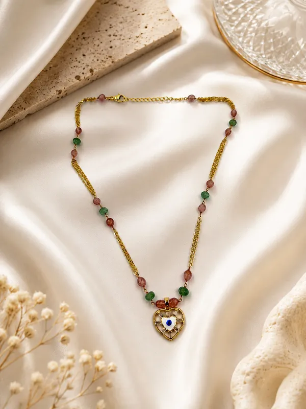Gold_Tone_Beaded_Heart_Pendant_Necklace_for_Women