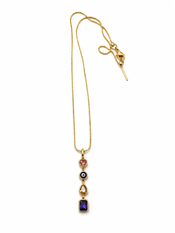 Gold_Tone_Multi-Colour_Pendant_Necklace_for_Women