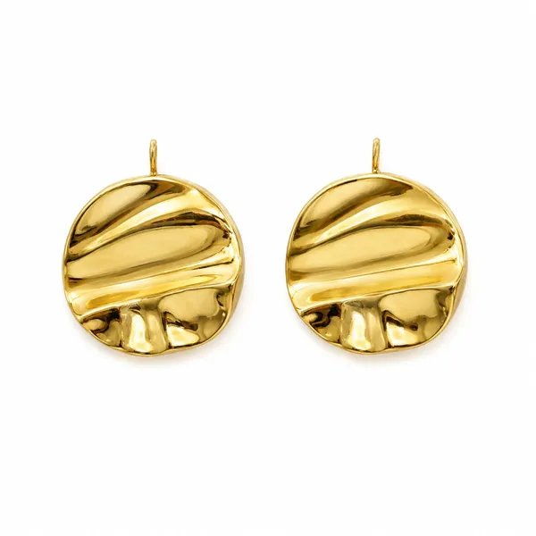 Gold_Tone_Textured_Round_Earrings_for_Women