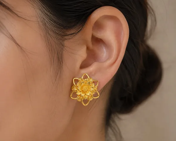 Gold_Tone_Floral_Stud_Earrings_for_Women