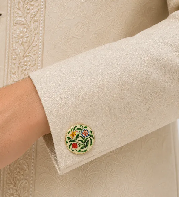 Multicolor_Italian_Brass_Cufflinks_For_Men_Pack_Of_2