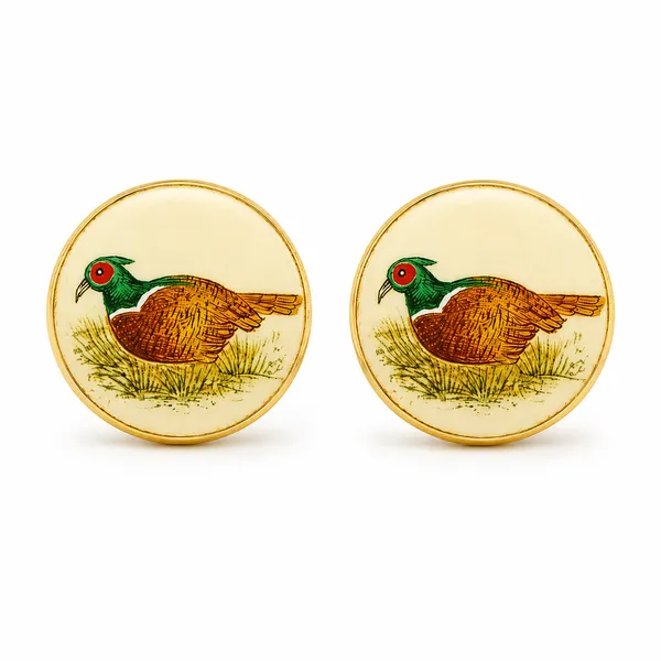 Gold_Tone_Bird_Motif_Cufflinks_for_Men