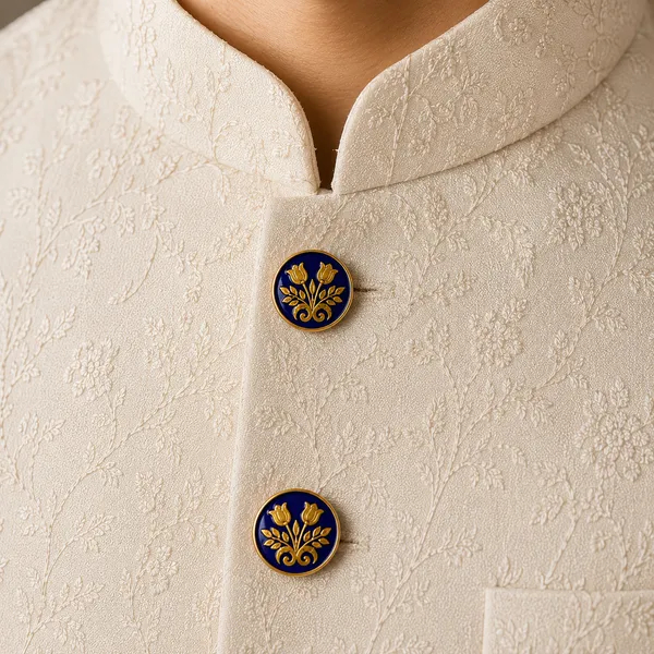 Blue_Floral_Decorative_Buttons_for_Kurta