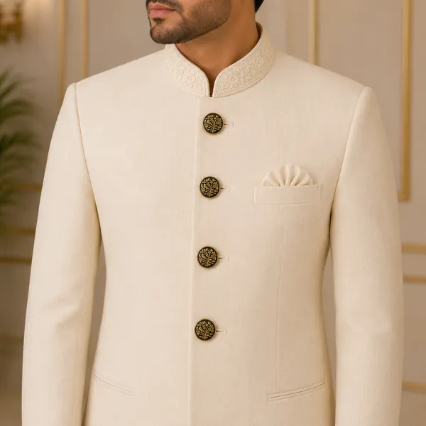 Cream_Textured_Slim_Fit_Bandhgala_Jacket_for_Men