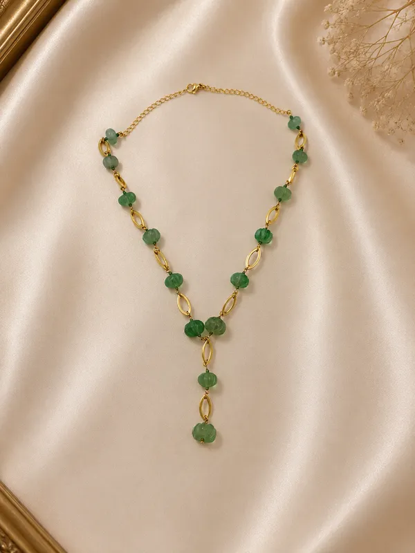 Green_Beaded_Y_Necklace_for_Women