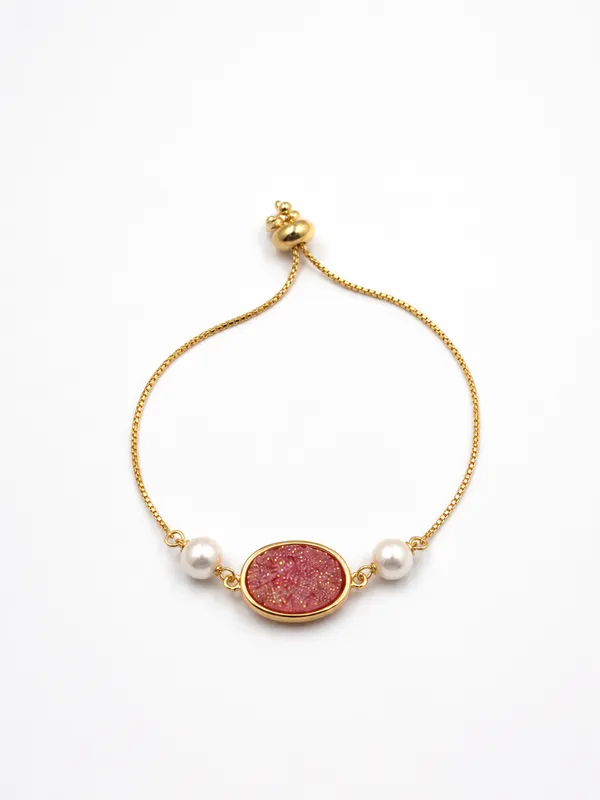 Gold_Tone_Beaded_Adjustable_Bracelet_For_Women