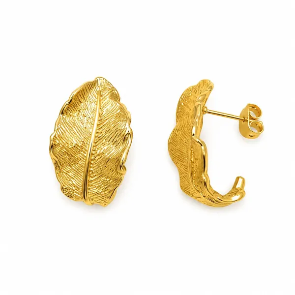 Gold_Tone_Leaf_Stud_Earrings_for_Women