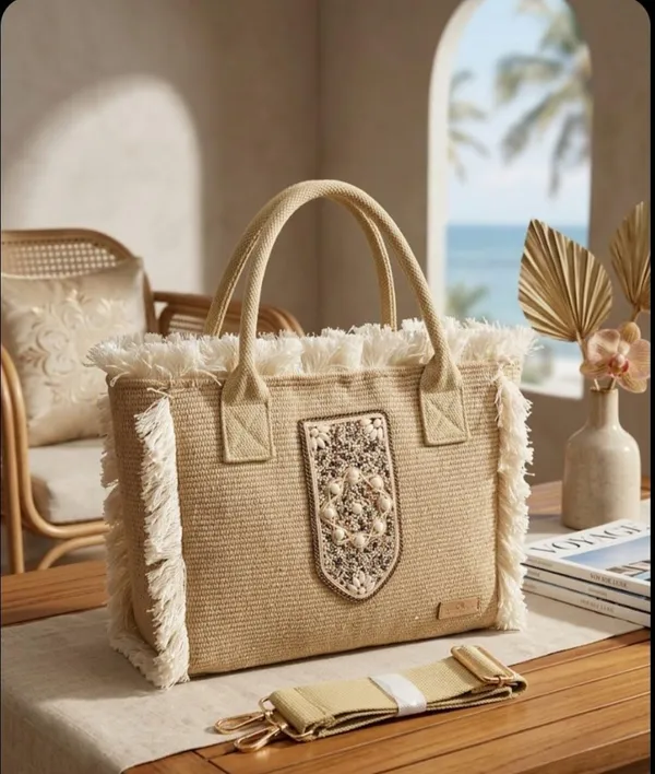 Beige_Woven_Embellished_Tote_Bag_For_Women