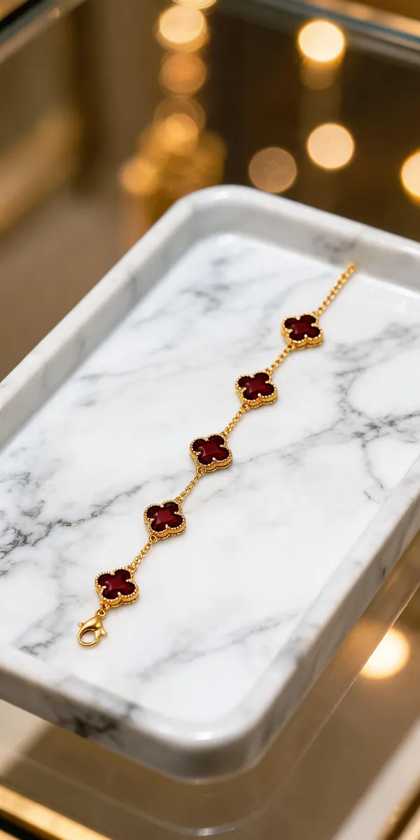 Gold-Tone_And_Red_Italian_Brass_Bracelet_For_Women