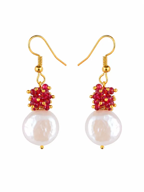 Gold_Tone_Pearl_Beaded_Drop_Earrings_For_Women