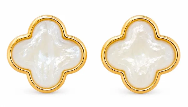 Gold_Tone_Clover_Stud_Earrings_for_Women