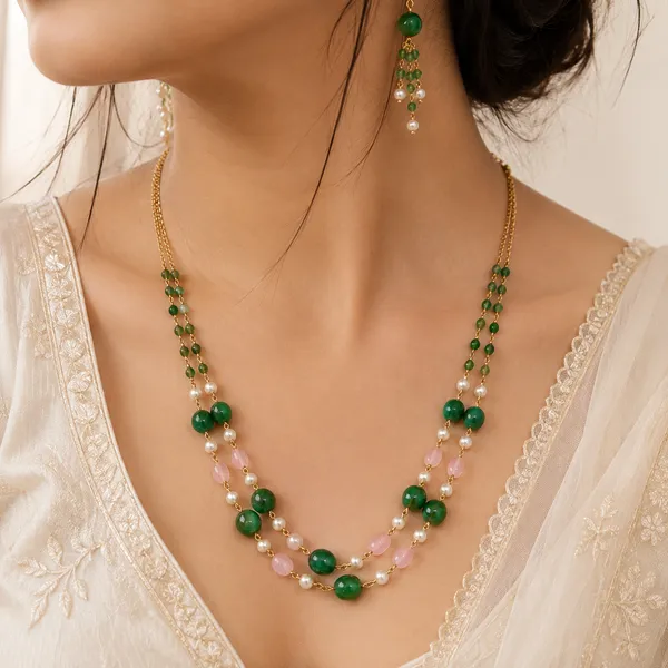Green_Beaded_Layered_Necklace_for_Women