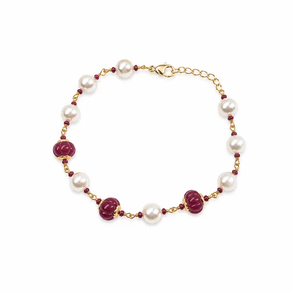 Maroon_Pearl_Beaded_Bracelet_for_Women