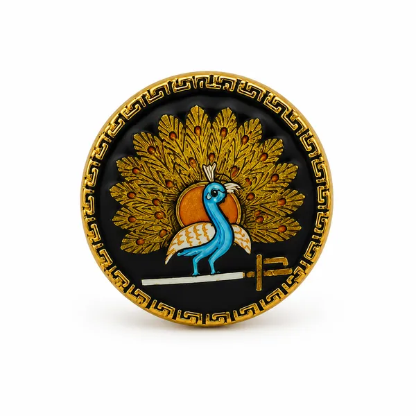 Gold_Tone_Peacock_Sherwani_Button_For_Men