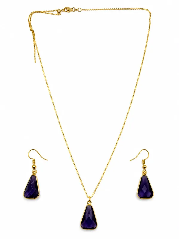Purple_Gold-Tone_Teardrop_Necklace_Set_for_Women
