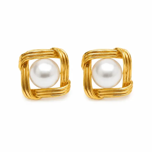 Gold_Tone_Pearl_Square_Stud_Earrings_for_Women