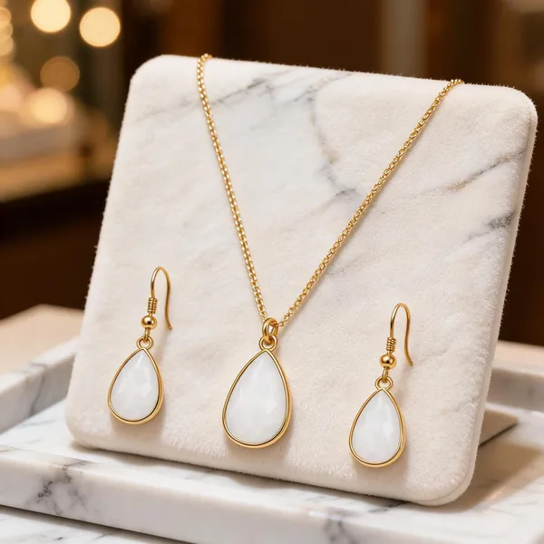 Gold-Tone_Italian_Brass_Necklace_And_Earrings_Set_For_Women
