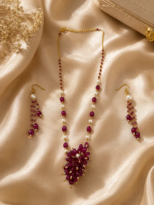 Maroon_Beaded_Necklace_Set_for_Women