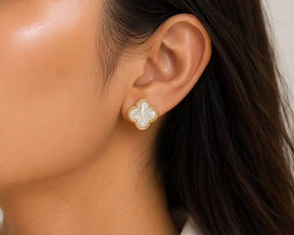 Gold_Tone_Clover_Stud_Earrings_for_Women