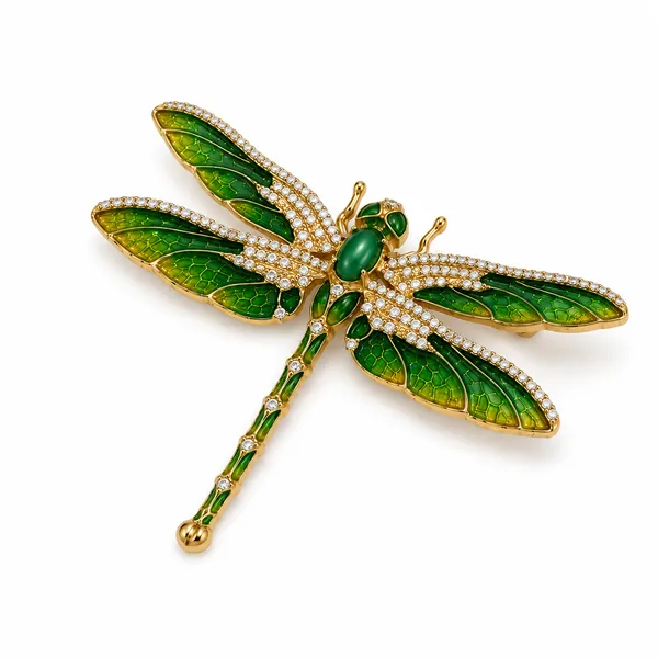 Green_Gold-Tone_Dragonfly_Brooch_for_Women