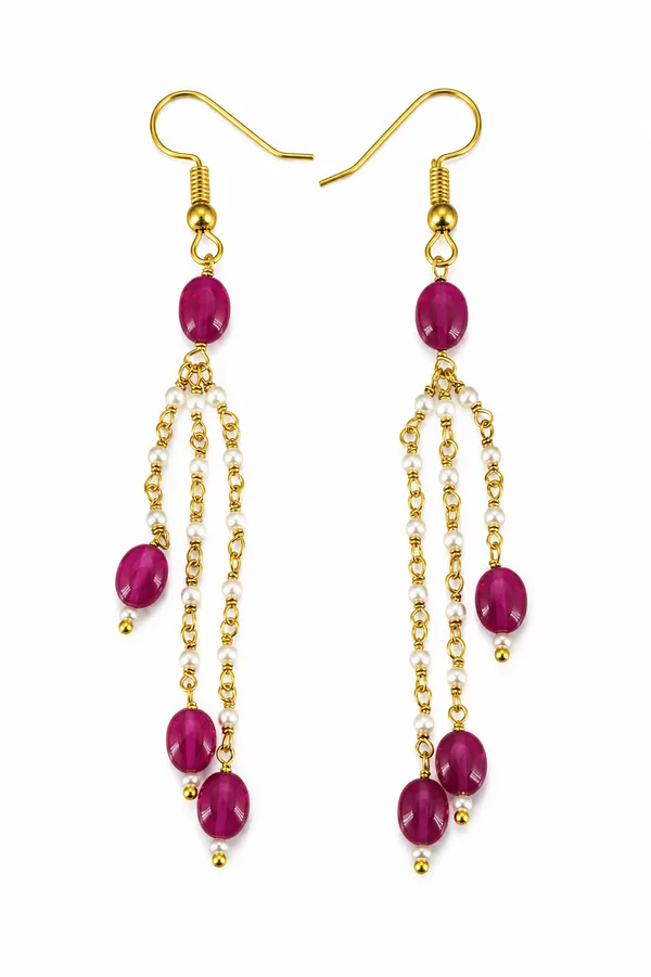 Purple_Beaded_Dangle_Earrings_for_Women