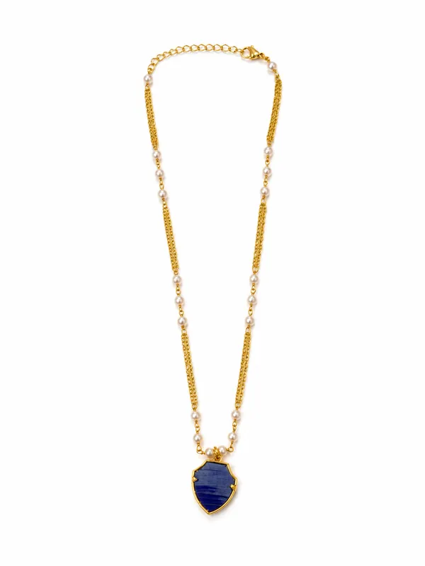 Gold_Tone_Pearl_Detail_Blue_Pendant_Necklace_for_Women
