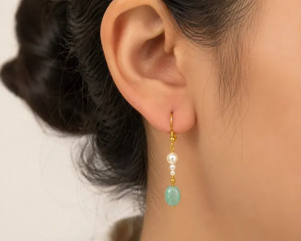 Gold_Tone_Green_Stone_Pearl_Drop_Earrings_for_Women