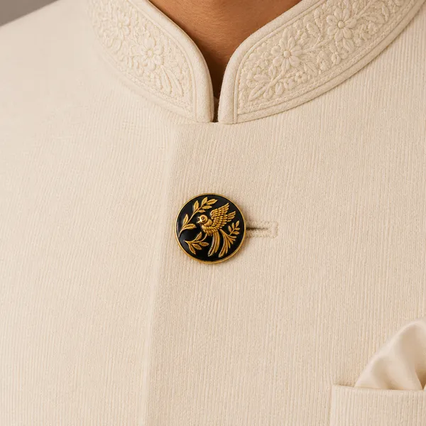 Black_Gold_Metal_Bird_Motif_Sherwani_Button_for_Men