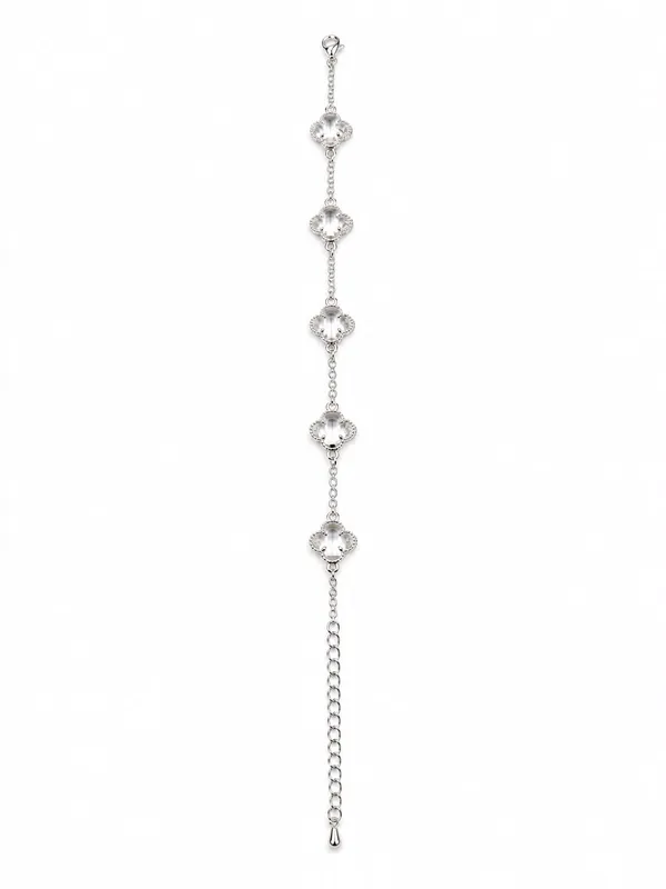 Silver_Tone_Clover_Charm_Bracelet_for_Women