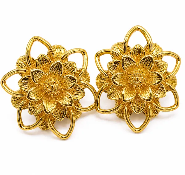Gold_Tone_Floral_Stud_Earrings_for_Women
