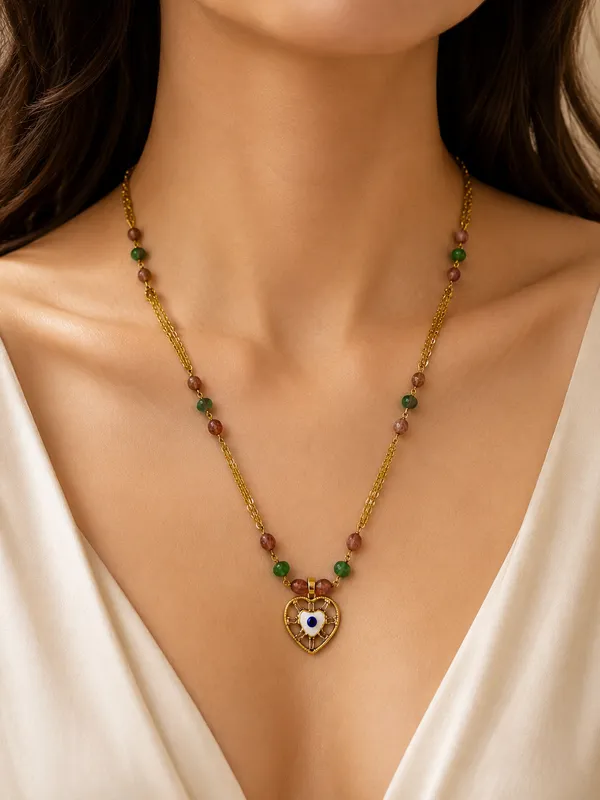 Gold_Tone_Beaded_Heart_Pendant_Necklace_for_Women