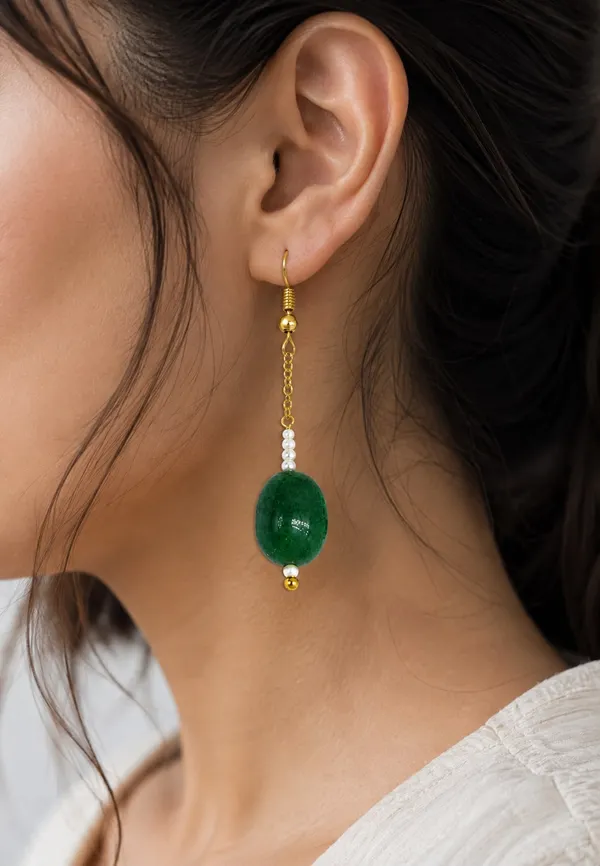 Green_Beaded_Drop_Earrings_for_Women