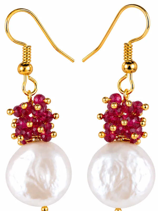 Gold_Tone_Pearl_Beaded_Drop_Earrings_For_Women