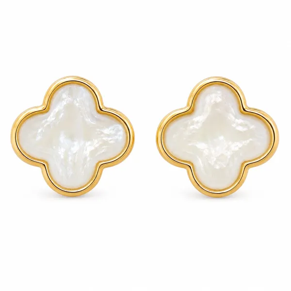 Gold_Tone_Clover_Stud_Earrings_for_Women