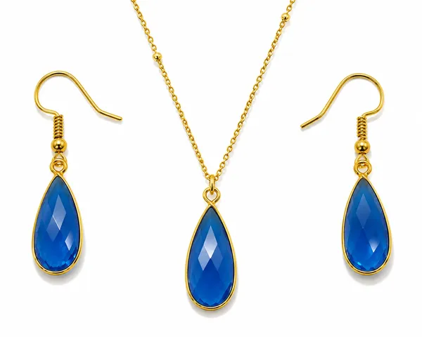 Blue_Teardrop_Pendant_Necklace_And_Earrings_Set_for_Women