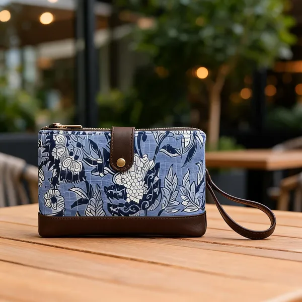 Blue_Cotton_Wristlet_Clutch_For_Women