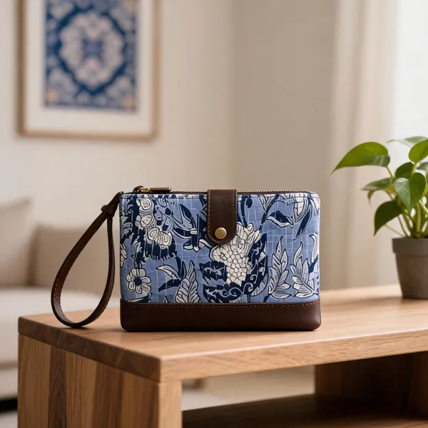 Blue_Cotton_Wristlet_Clutch_For_Women