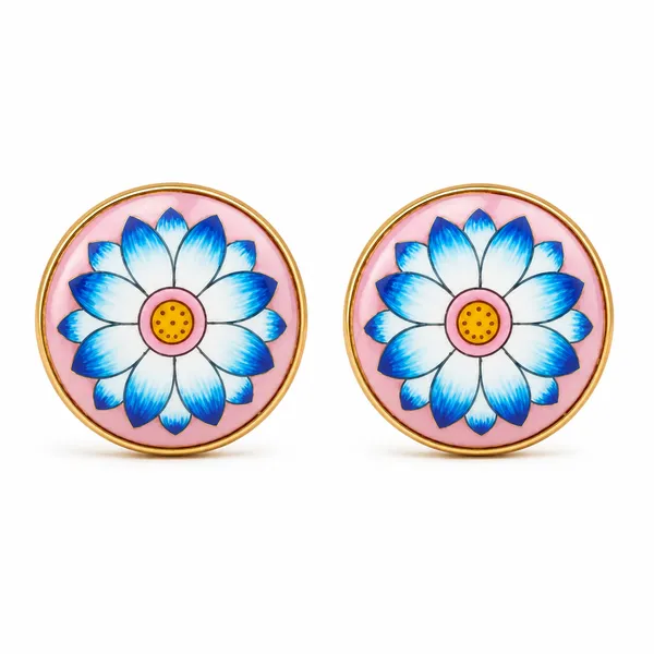 Gold_Tone_Floral_Enamel_Cufflinks_for_Men