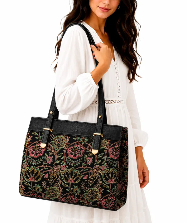 Black_Floral_Print_Tote_Handbag_for_Women