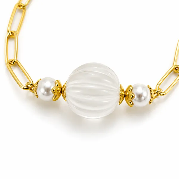Gold-Tone_Pearl_Chain_Bracelet_for_Women