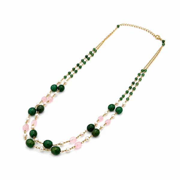 Green_Beaded_Layered_Necklace_for_Women