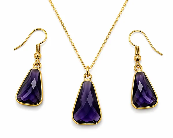 Purple_Gold-Tone_Teardrop_Necklace_Set_for_Women