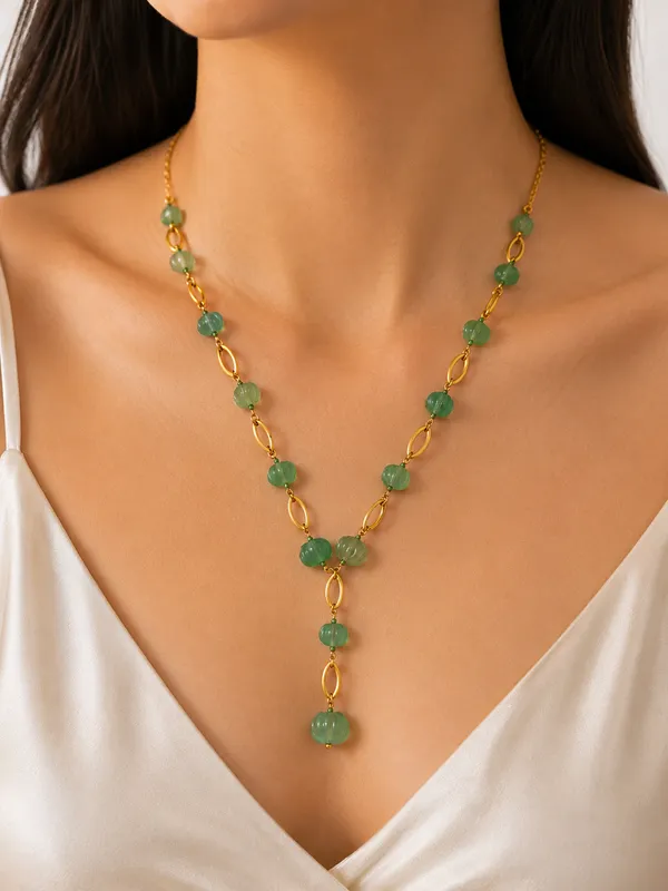 Green_Beaded_Y_Necklace_for_Women