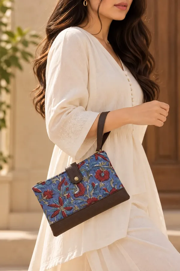 Blue_Printed_Fabric_Wristlet_Clutch_for_Women