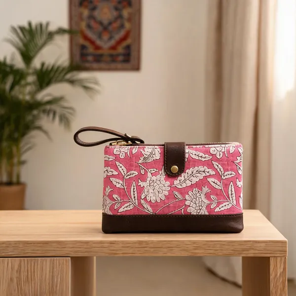 Pink_Cotton_Wristlet_Clutch_For_Women