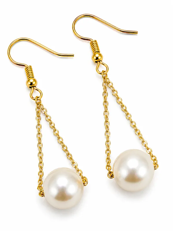 Gold_Tone_Pearl_Chain_Drop_Earrings_for_Women