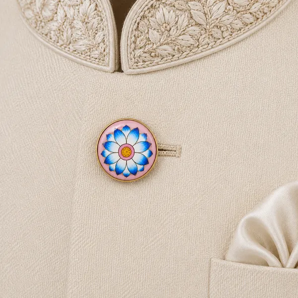 Blue_Floral_Decorative_Buttons_for_Men's_Sherwani