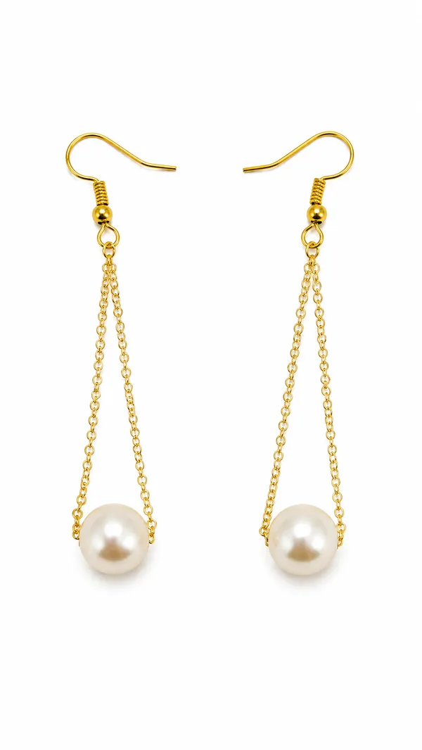 Gold_Tone_Pearl_Chain_Drop_Earrings_for_Women