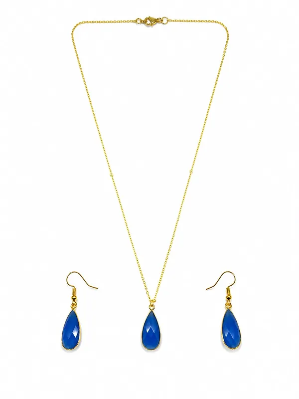 Blue_Teardrop_Pendant_Necklace_And_Earrings_Set_for_Women